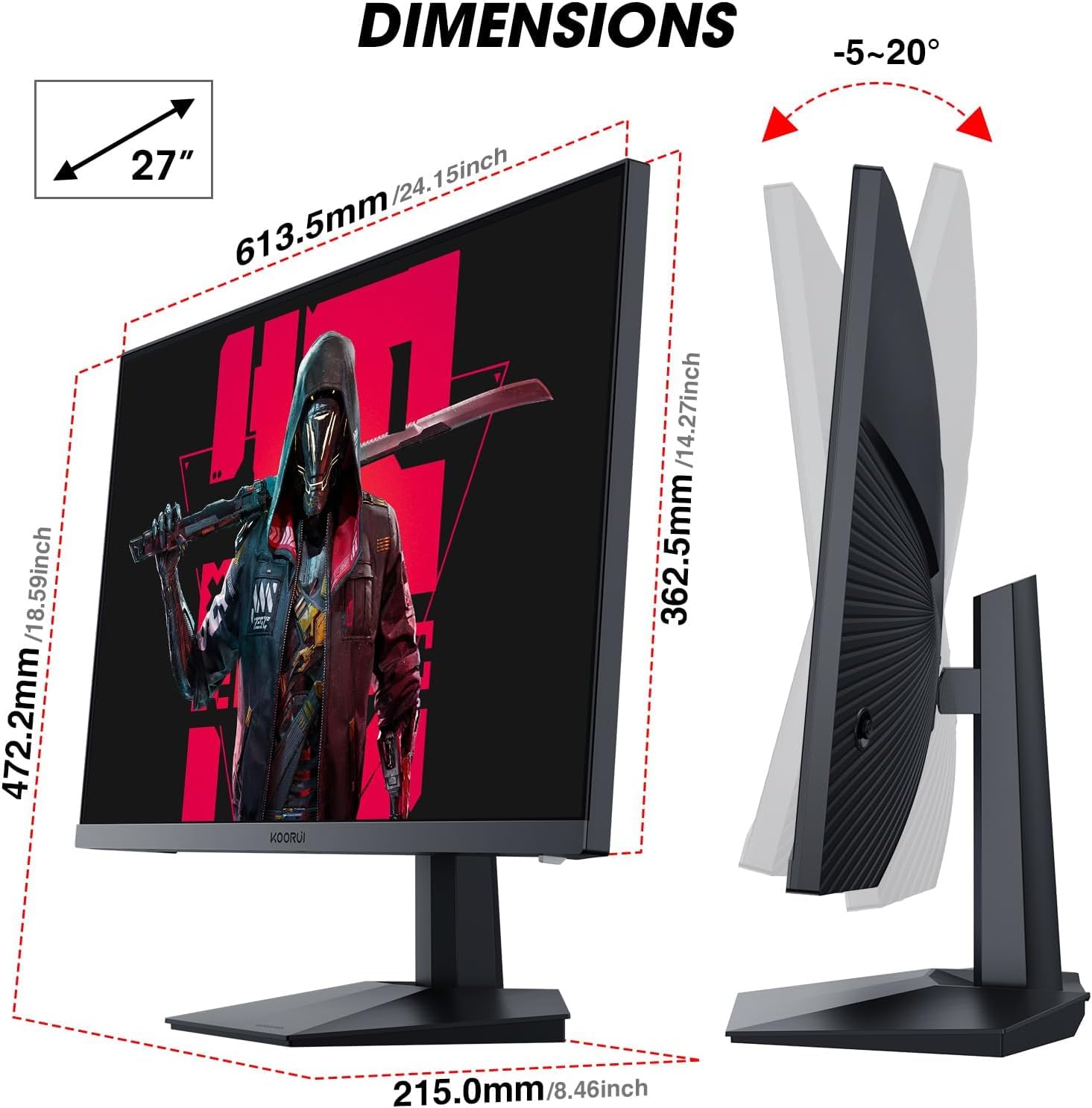 KOORUI GN06 27-inch IPS FHD 165Hz Gaming Monitor