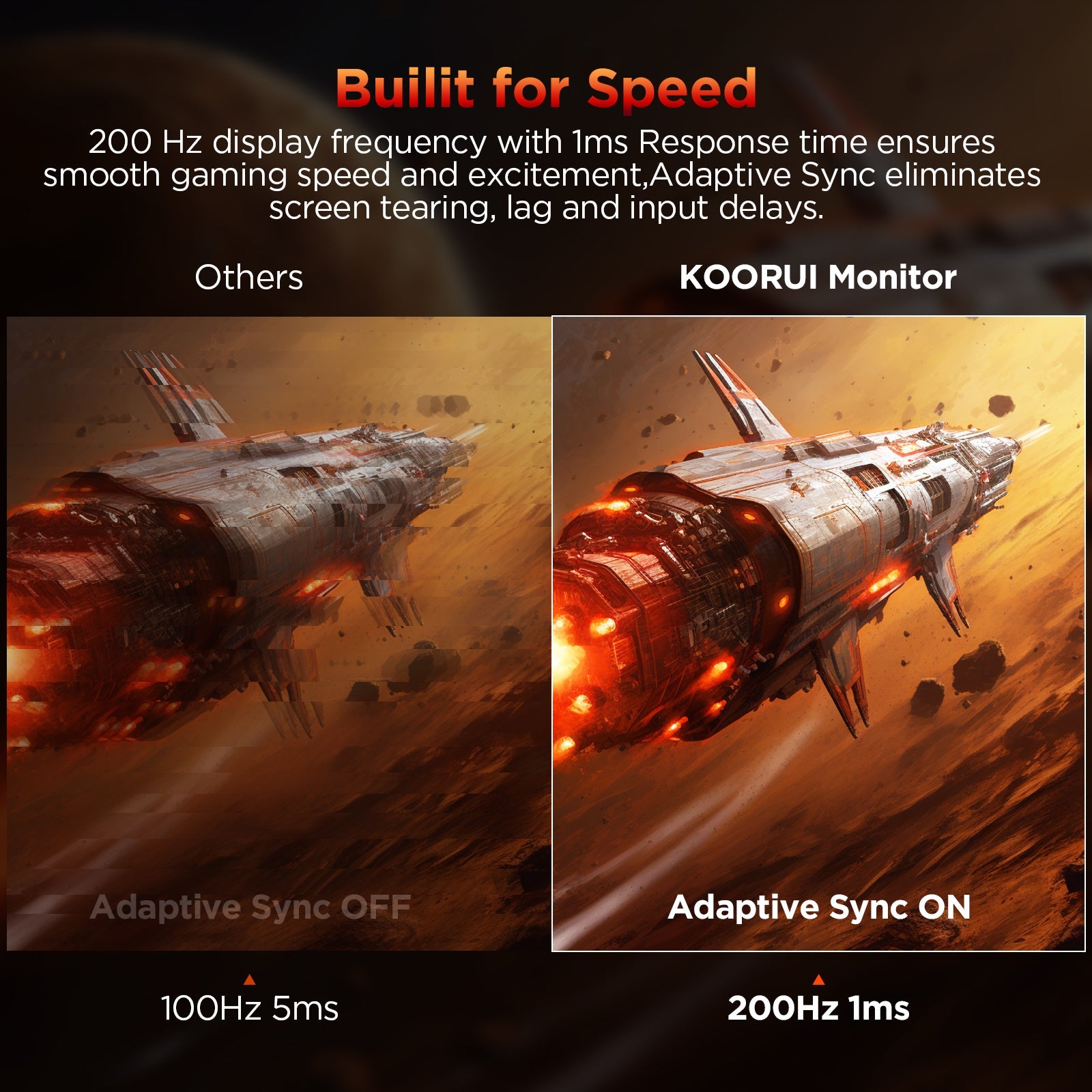 KOORUI S2721PM 27-inch IPS/MINI LED QHD 200Hz Gaming Monitor