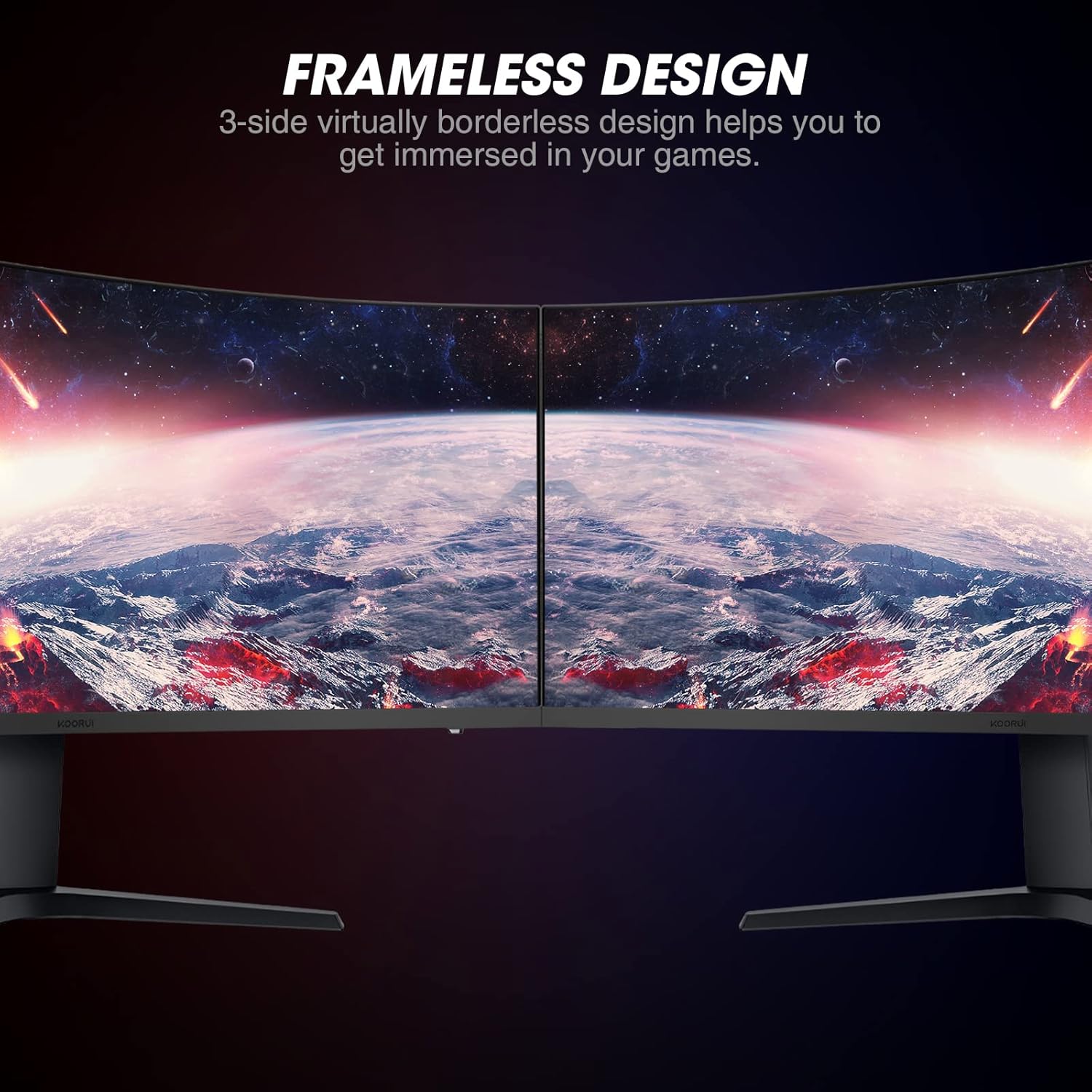 KOORUI 34E6UC 34-inch VA WQHD 165Hz Curved Gaming Monitor